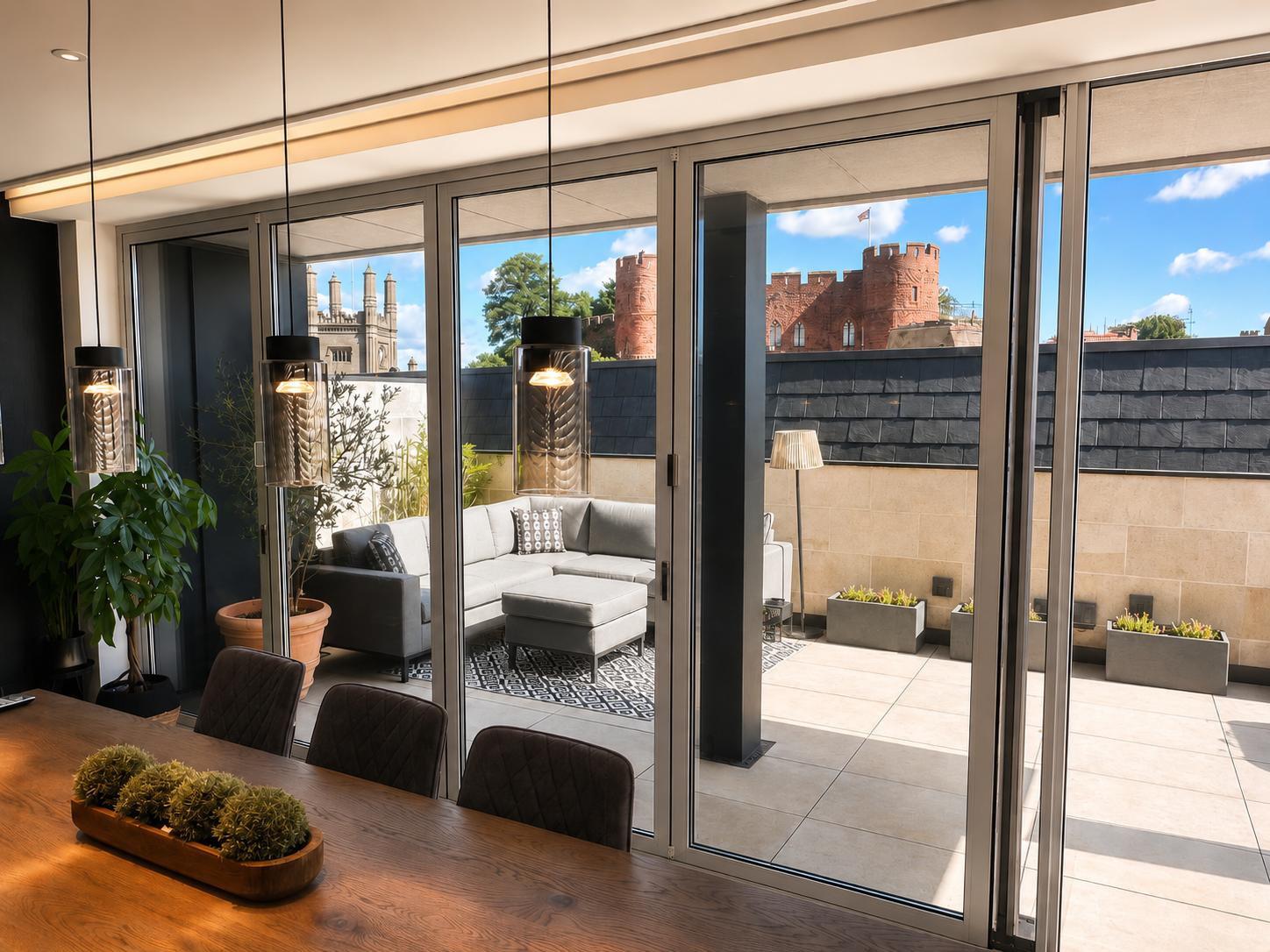 Rooftop terrace at The Penthouse Shrewsbury